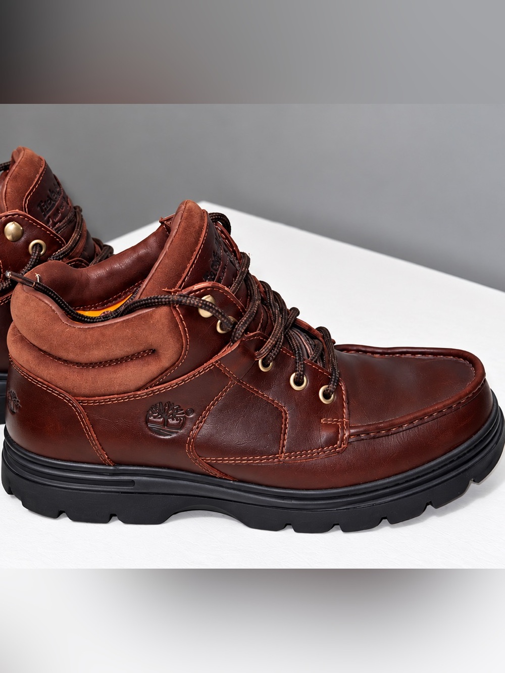 Timberland Women’s Brown Leather Hiking Boots with Black Sole